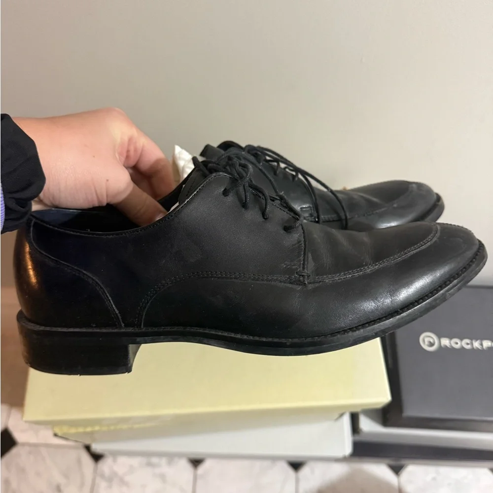 Cole Haan Black Leather Oxfords